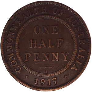 1917 (I) Australian Halfpenny